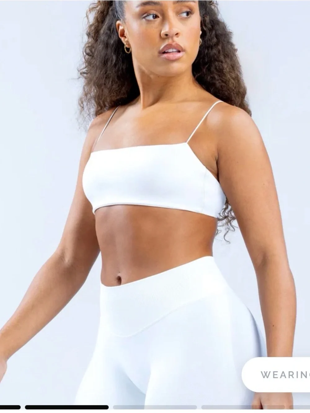 Dfyne Optic White Defy Strappy Sports Bra